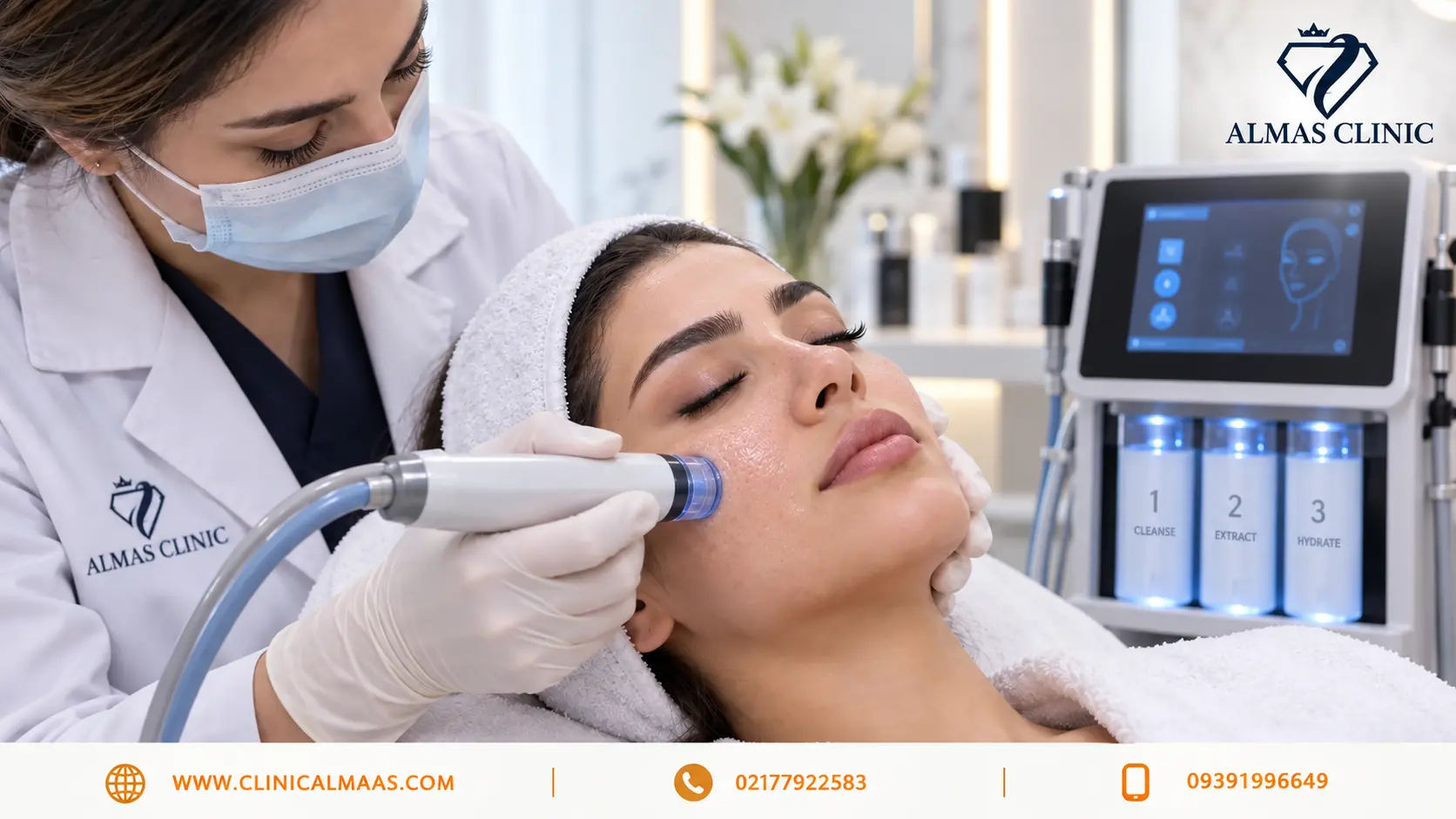 خدمات زیبایی کلینیک الماس در شرق تهران؛ راهنمای کامل لیزر، جوانسازی، فیلر و مراقبت پوست