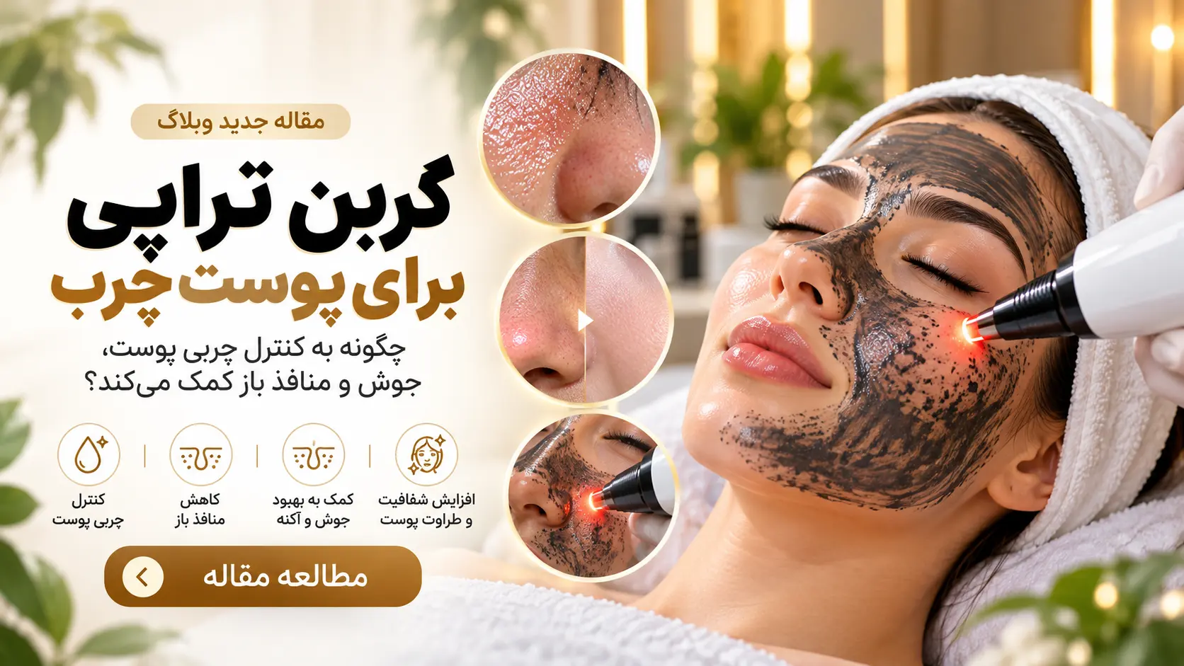 کربن تراپی برای پوست چرب؛ چگونه به کنترل چربی پوست کمک می‌کند؟